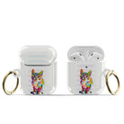 Fractal Canvas | Abstract Cat Apple AirPods Case for AirPods 1&2 Gold