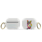 Fractal Canvas | Abstract Cat Apple AirPods Case for AirPods 3 & AirPods Pro 1&2 Gold