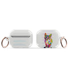 Fractal Canvas | Abstract Cat Apple AirPods Case for AirPods 3 & AirPods Pro 1&2 Rose Gold