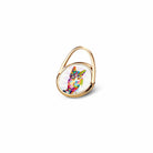 Fractal Canvas | Abstract Cat Ring Holder in Gold