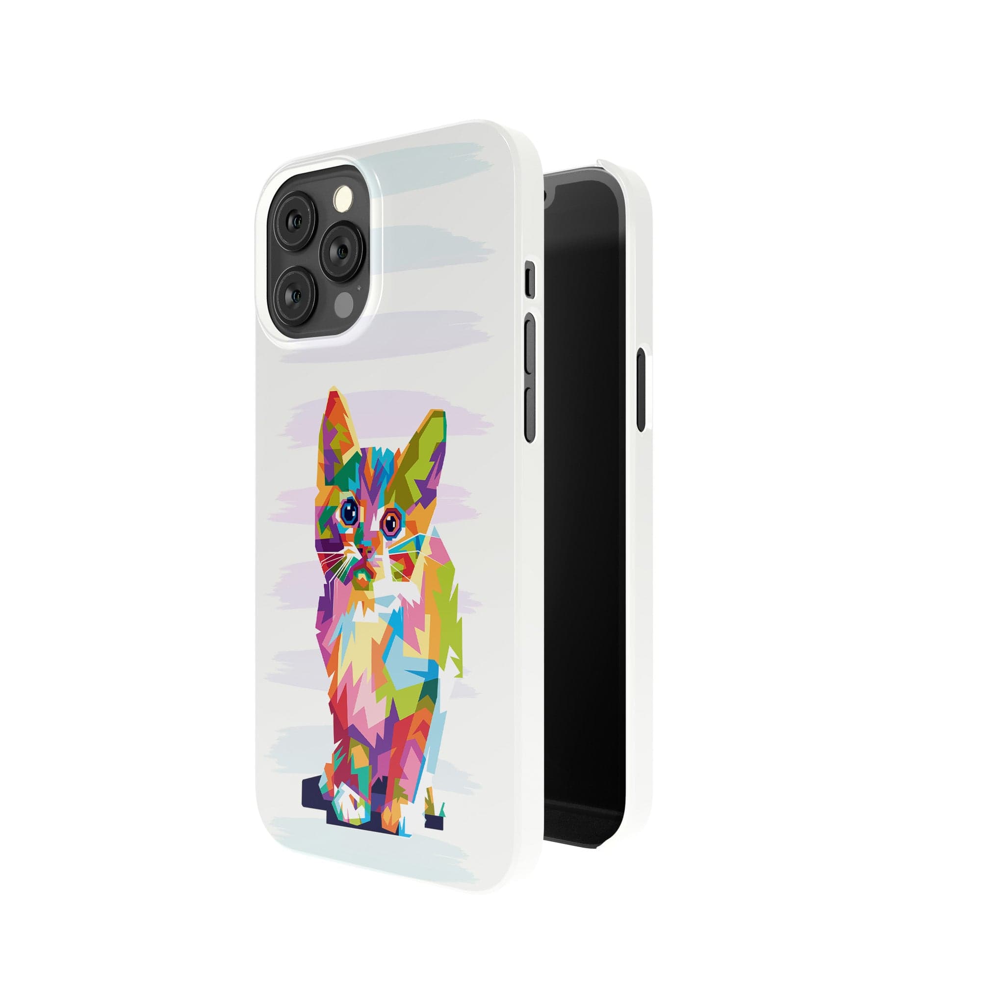 Fractal Canvas | Abstract Cat Case Tough for iPhone SE (2022 & 2022)