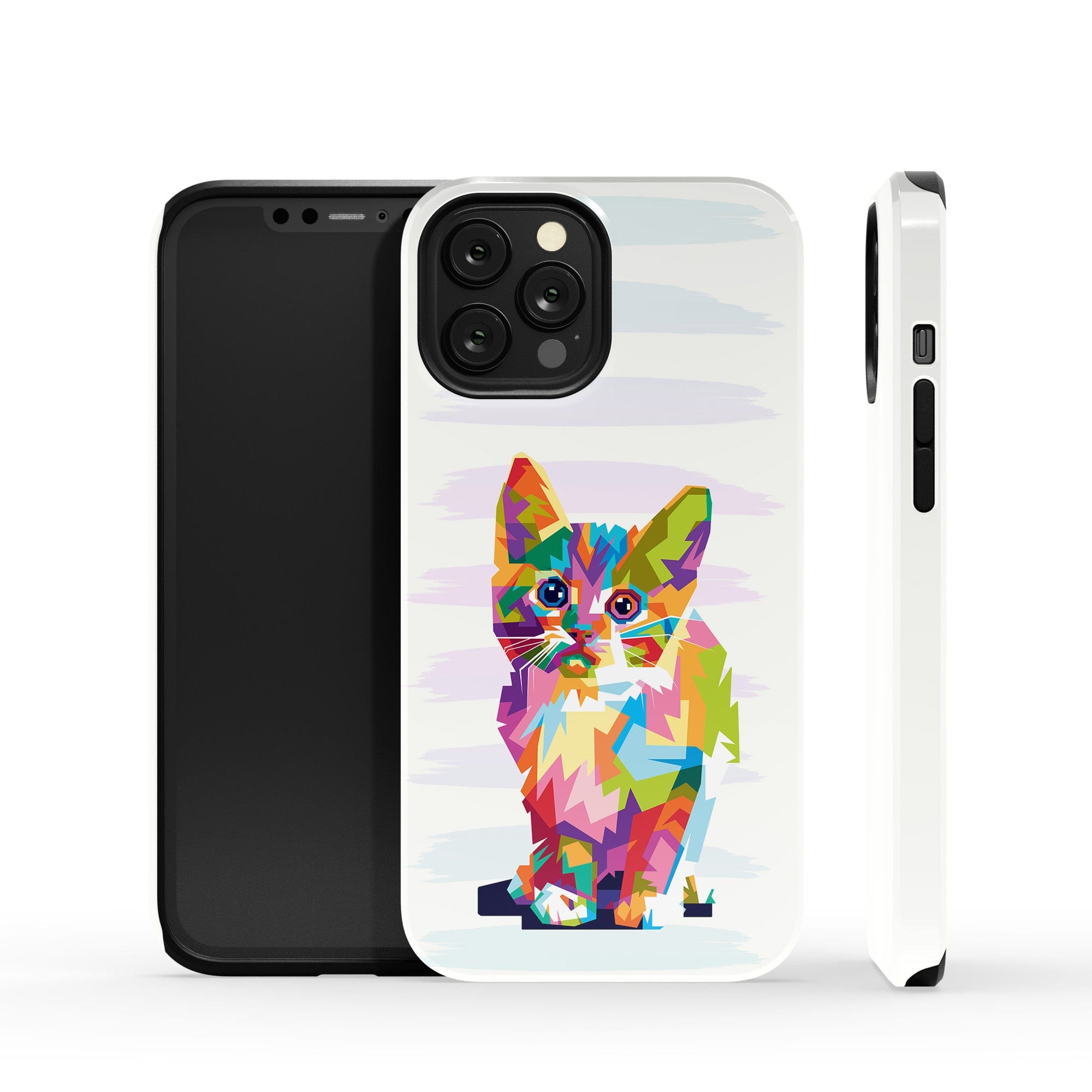 Fractal Canvas | Abstract Cat Case Clear for iPhone SE (2022 & 2022)