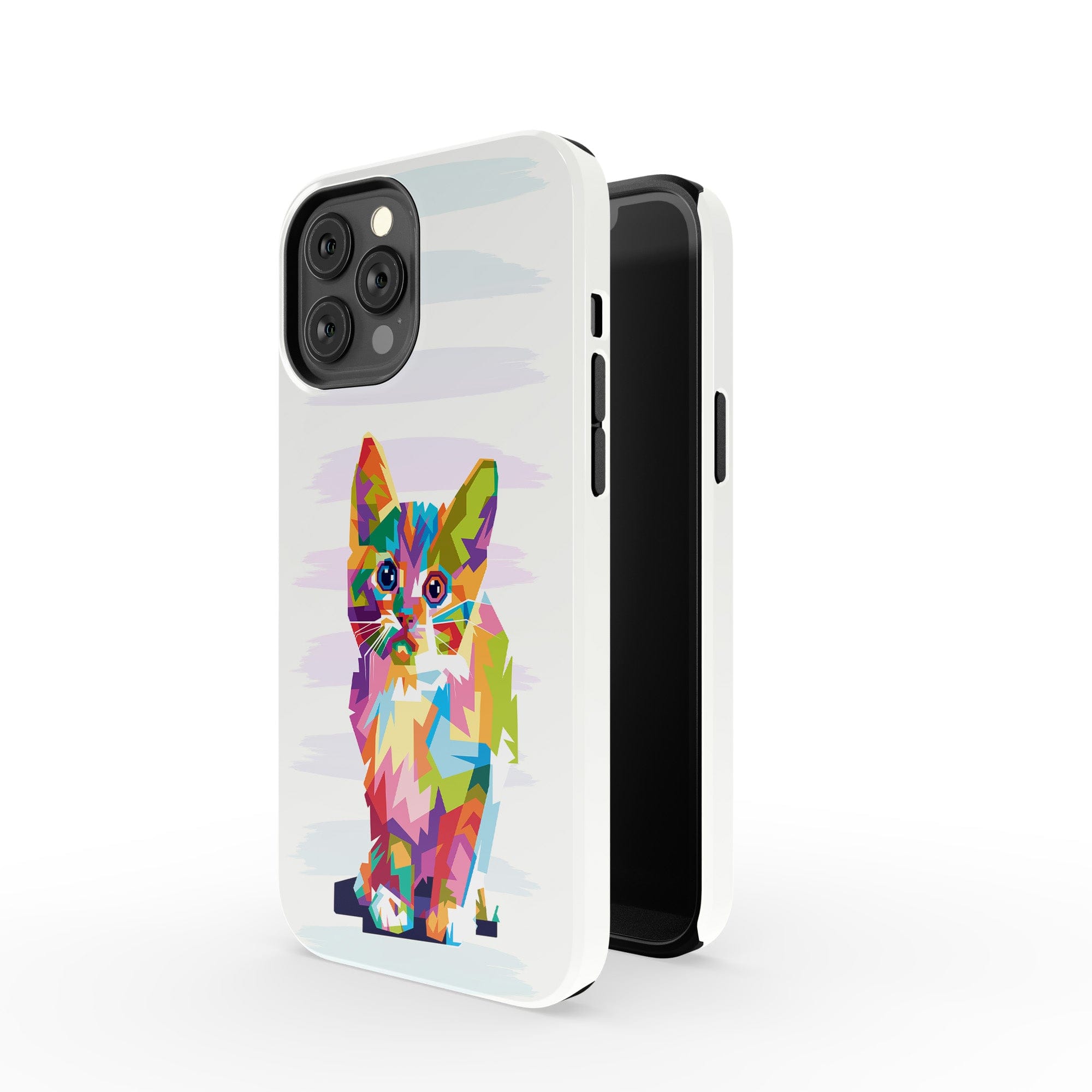 Fractal Canvas | Abstract Cat Case Clear for iPhone XS Max