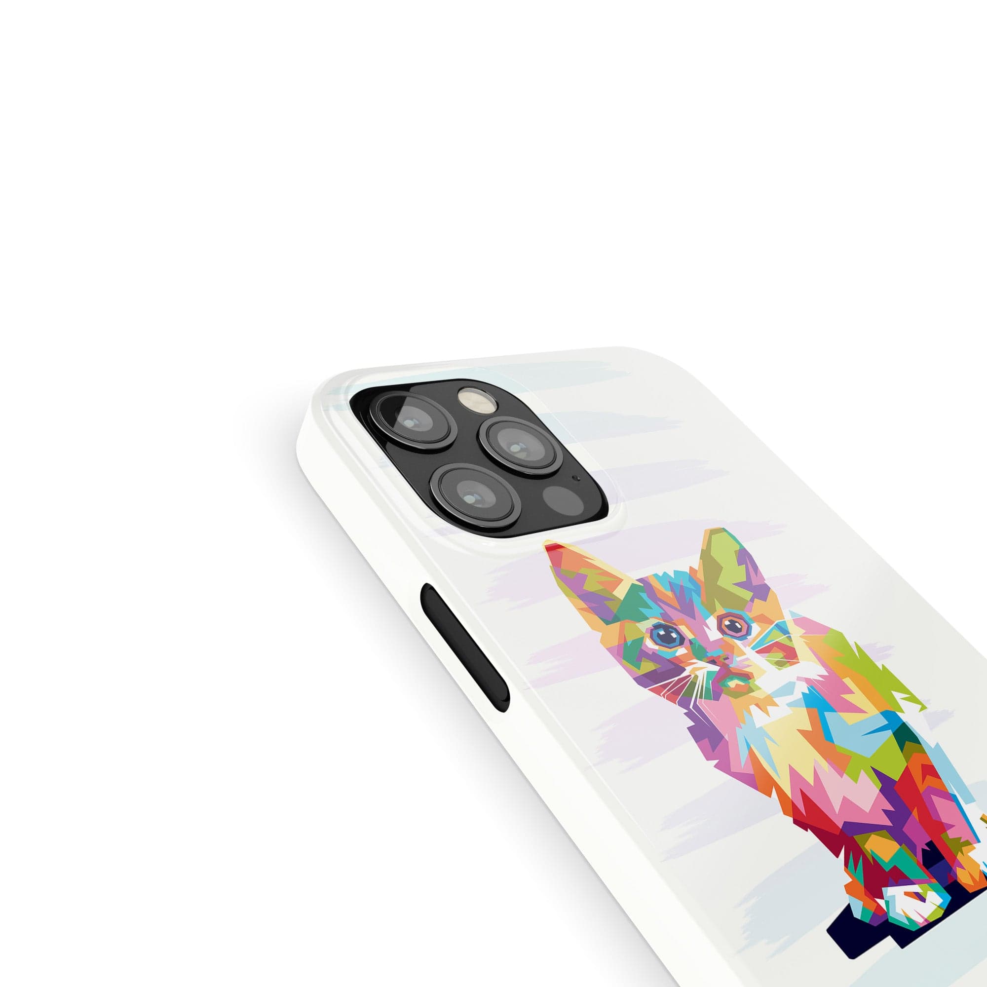 Fractal Canvas | Abstract Cat Case Clear for iPhone XR