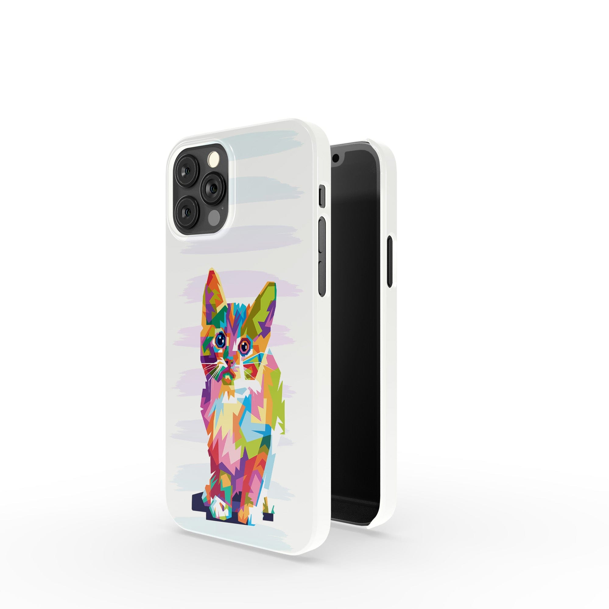 Fractal Canvas | Abstract Cat Case Slim for iPhone X/XS