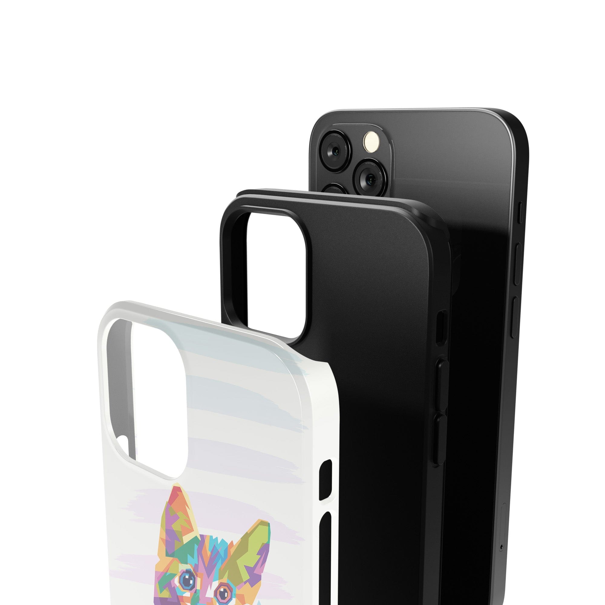 Fractal Canvas | Abstract Cat Case Clear for iPhone X/XS