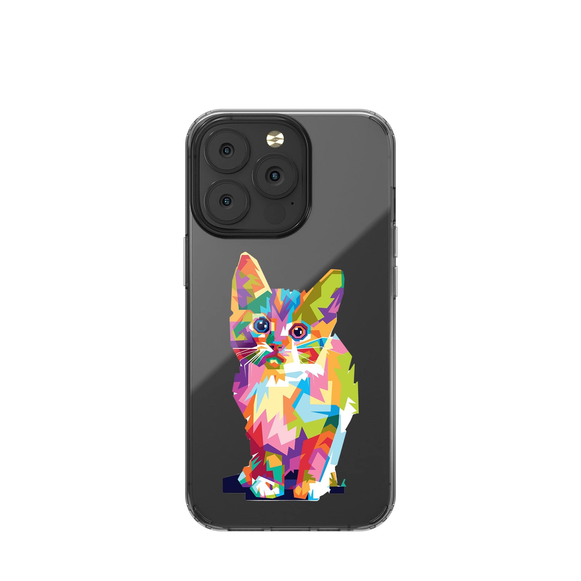 Fractal Canvas | Abstract Cat Case Slim for iPhone 12 Pro