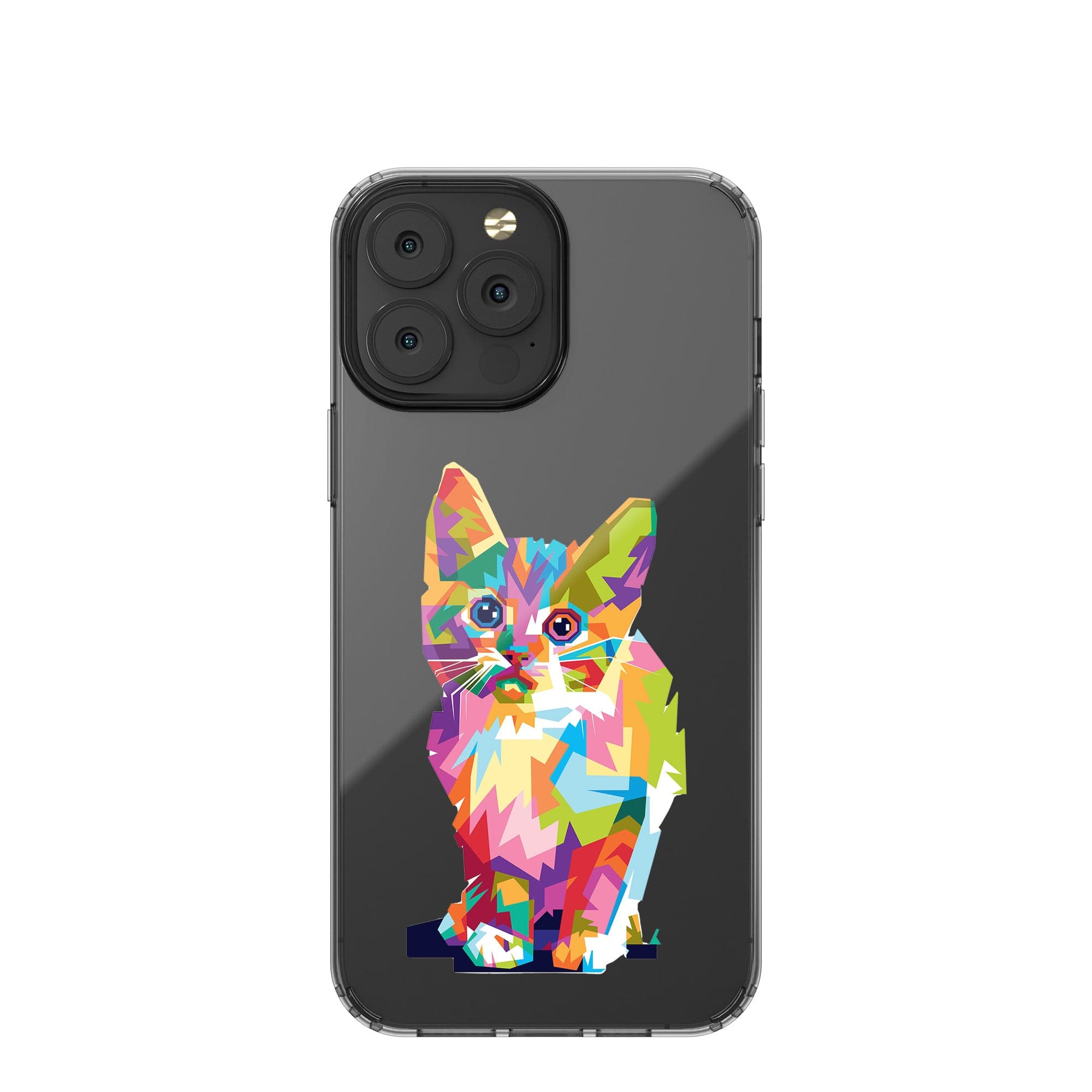 Fractal Canvas | Abstract Cat Case Tough for iPhone 13