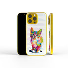 Fractal Canvas | Abstract Cat Precious Metals Case in Gold