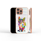 Fractal Canvas | Abstract Cat Precious Metals Case in Rose Gold