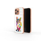 Fractal Canvas | Abstract Cat Precious Metals Case in Rose Gold