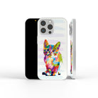 Fractal Canvas | Abstract Cat Precious Metals Case in Silver