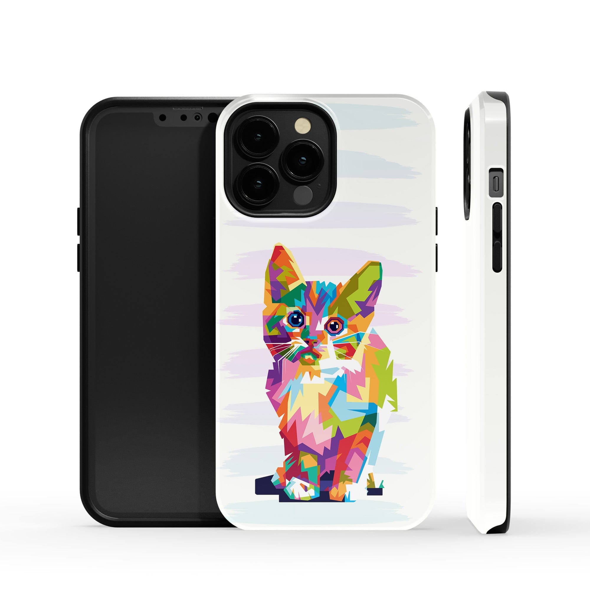 Fractal Canvas | Abstract Cat Case Slim for iPhone 13 Pro