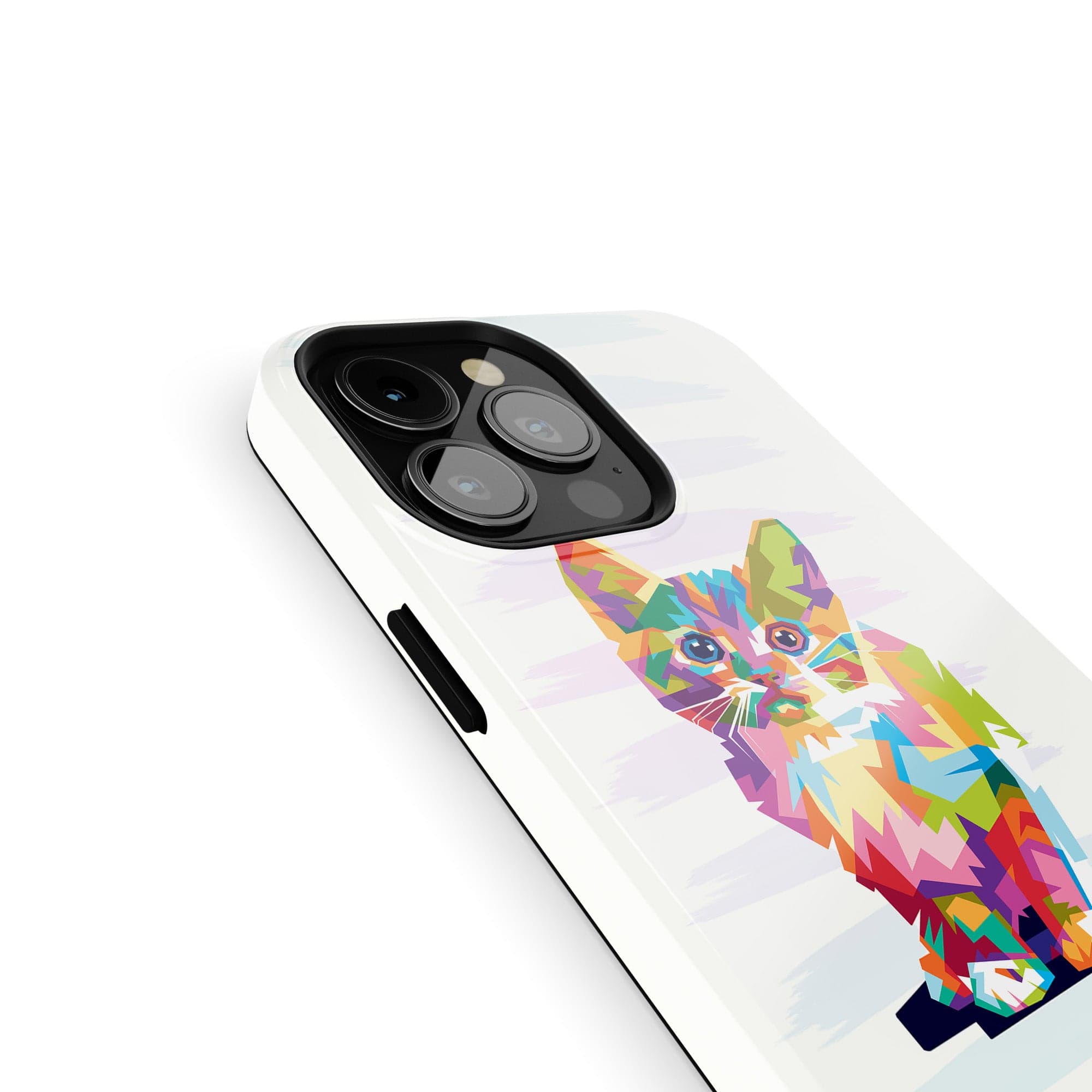 Fractal Canvas | Abstract Cat Case Clear for iPhone 13 Pro