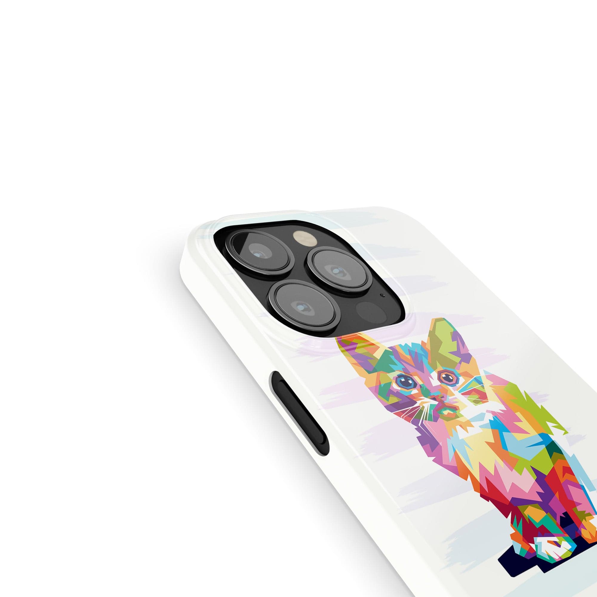 Fractal Canvas | Abstract Cat Case Slim for iPhone 13 Mini