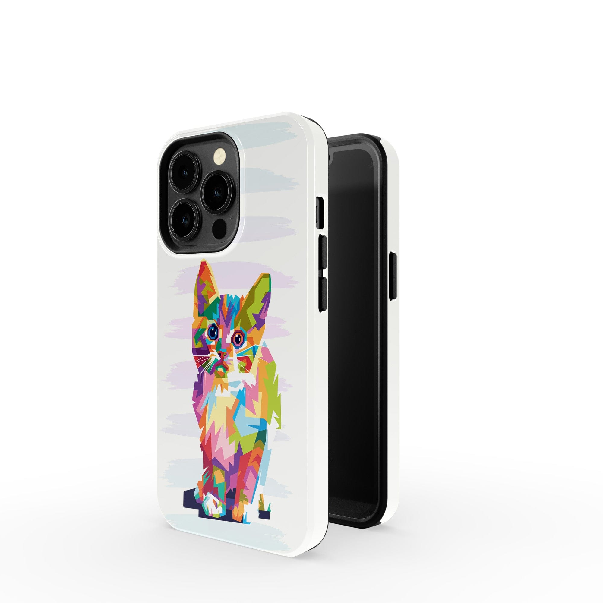 Fractal Canvas | Abstract Cat Case Clear for iPhone 12 Pro Max