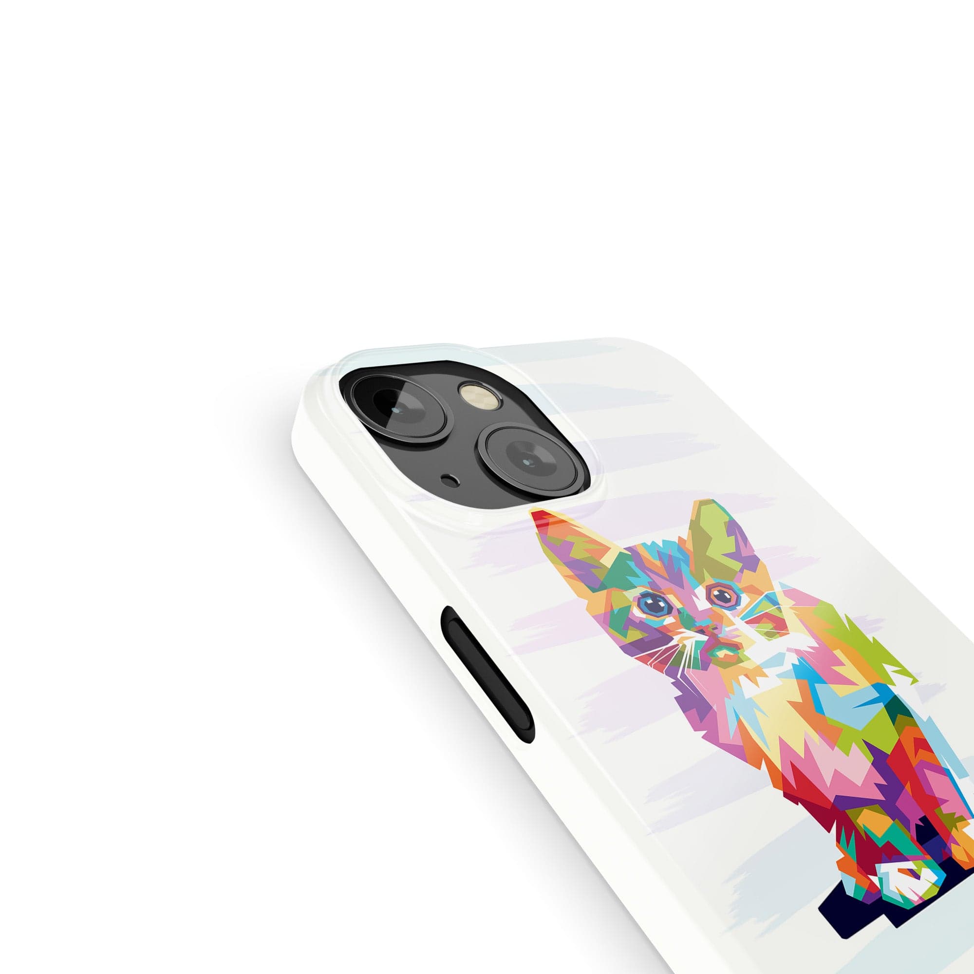 Fractal Canvas | Abstract Cat Case Clear for iPhone 12 Pro