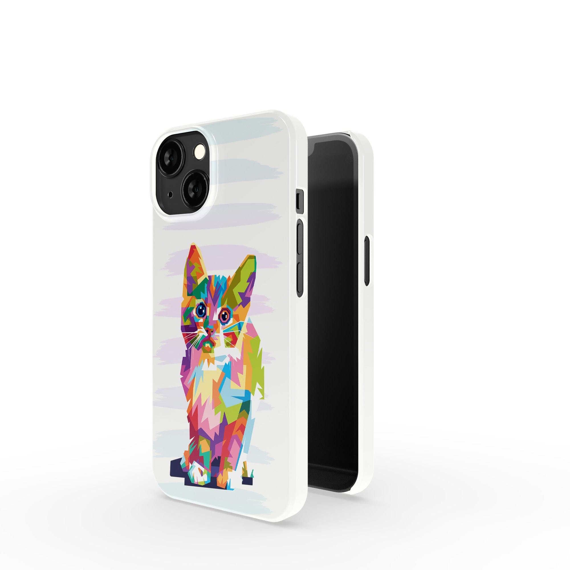 Fractal Canvas | Abstract Cat Case Slim for iPhone 12