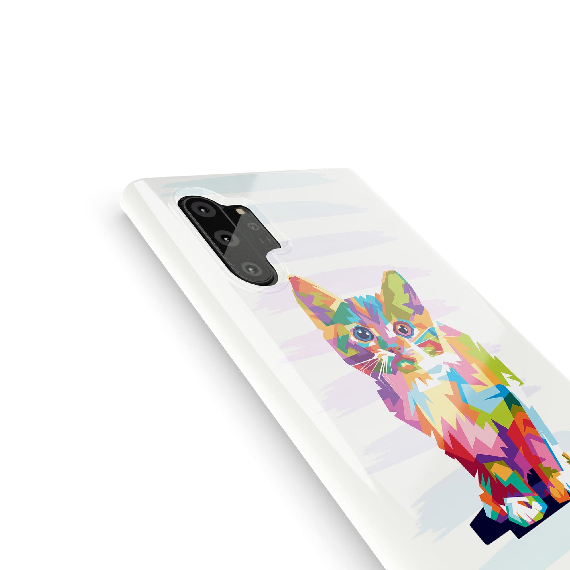 Fractal Canvas | Abstract Cat Samsung Case Slim for Galaxy Note 10 Plus 