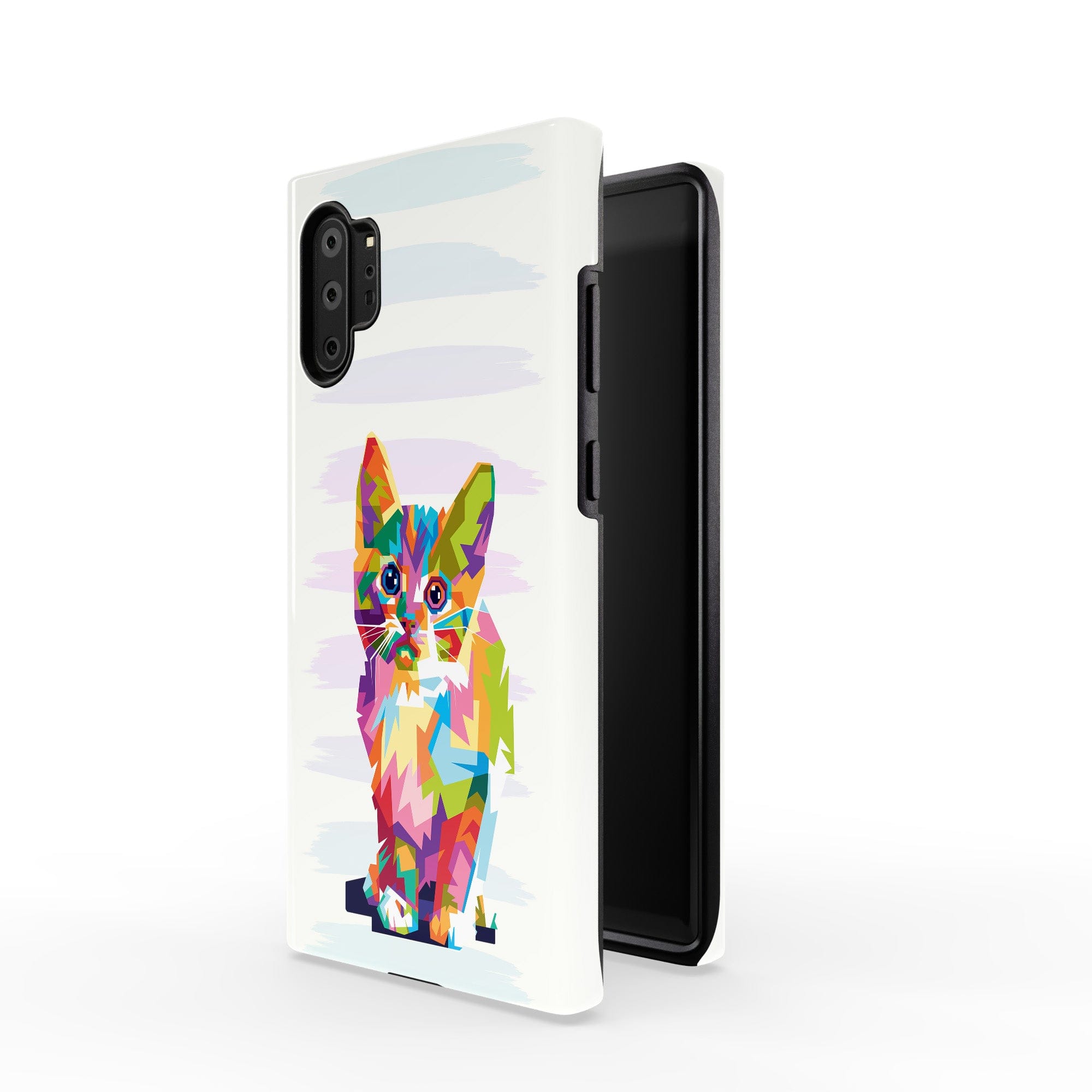 Fractal Canvas | Abstract Cat Samsung Case Tough for Galaxy Note 10 Plus 