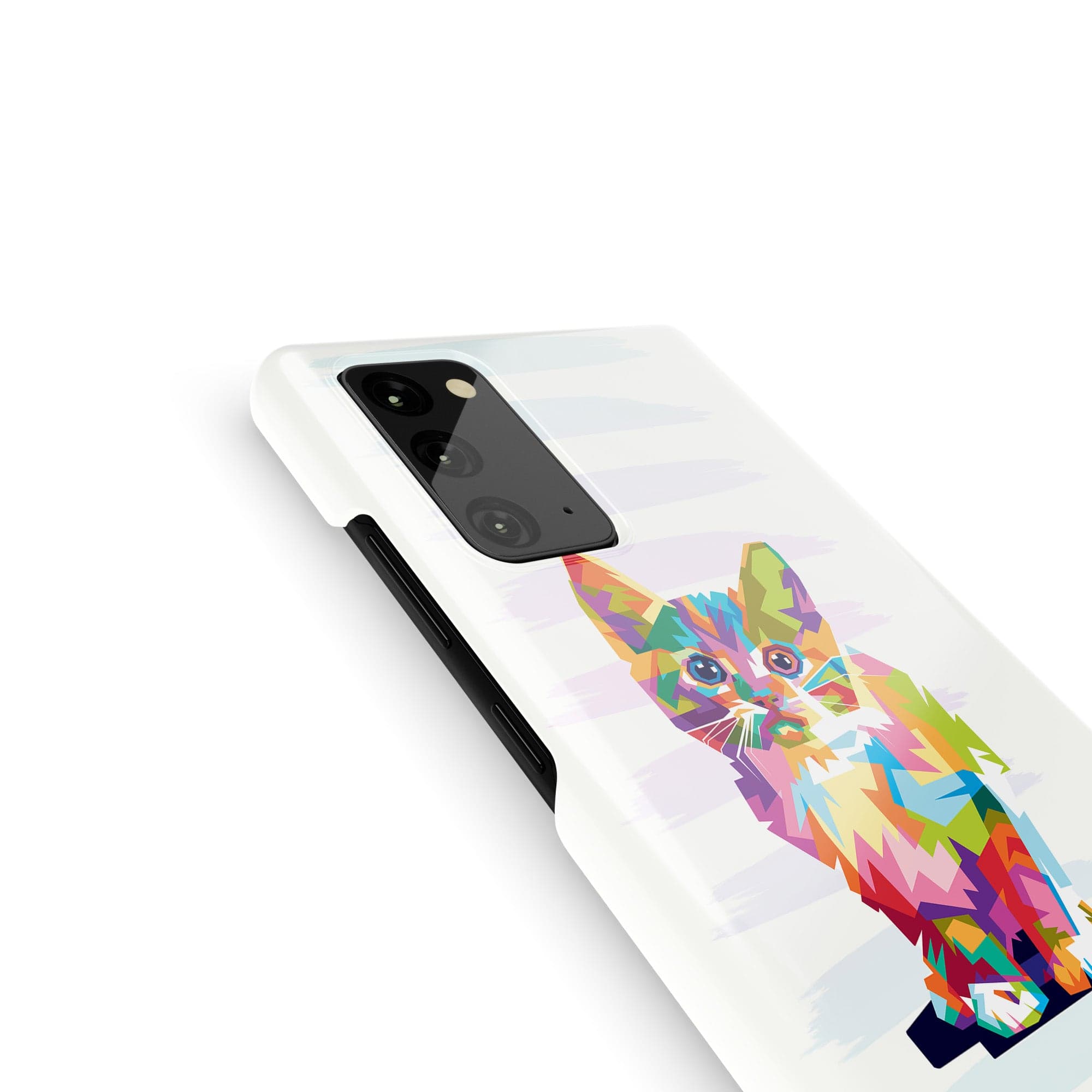 Fractal Canvas | Abstract Cat Samsung Case Slim for Galaxy Note 20 