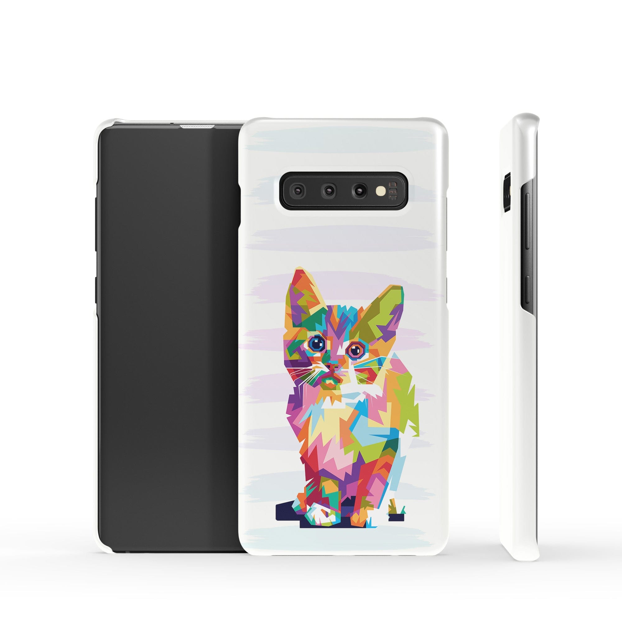 Fractal Canvas | Abstract Cat Samsung Case Slim for Galaxy S10 Plus 