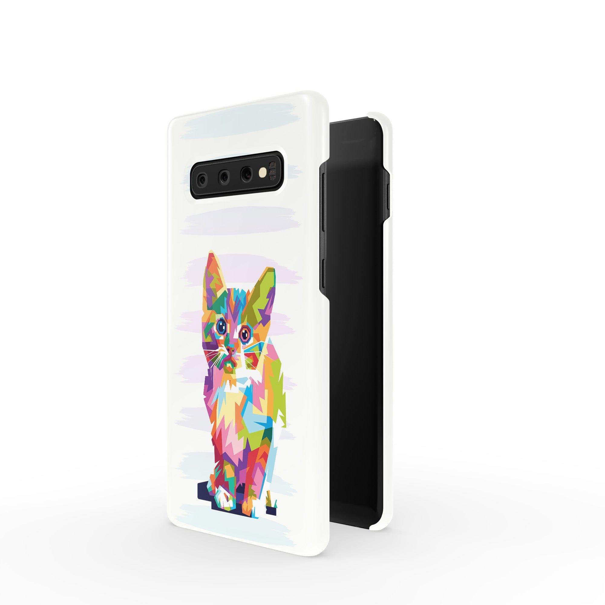 Fractal Canvas | Abstract Cat Samsung Case Slim for Galaxy S10 Plus 