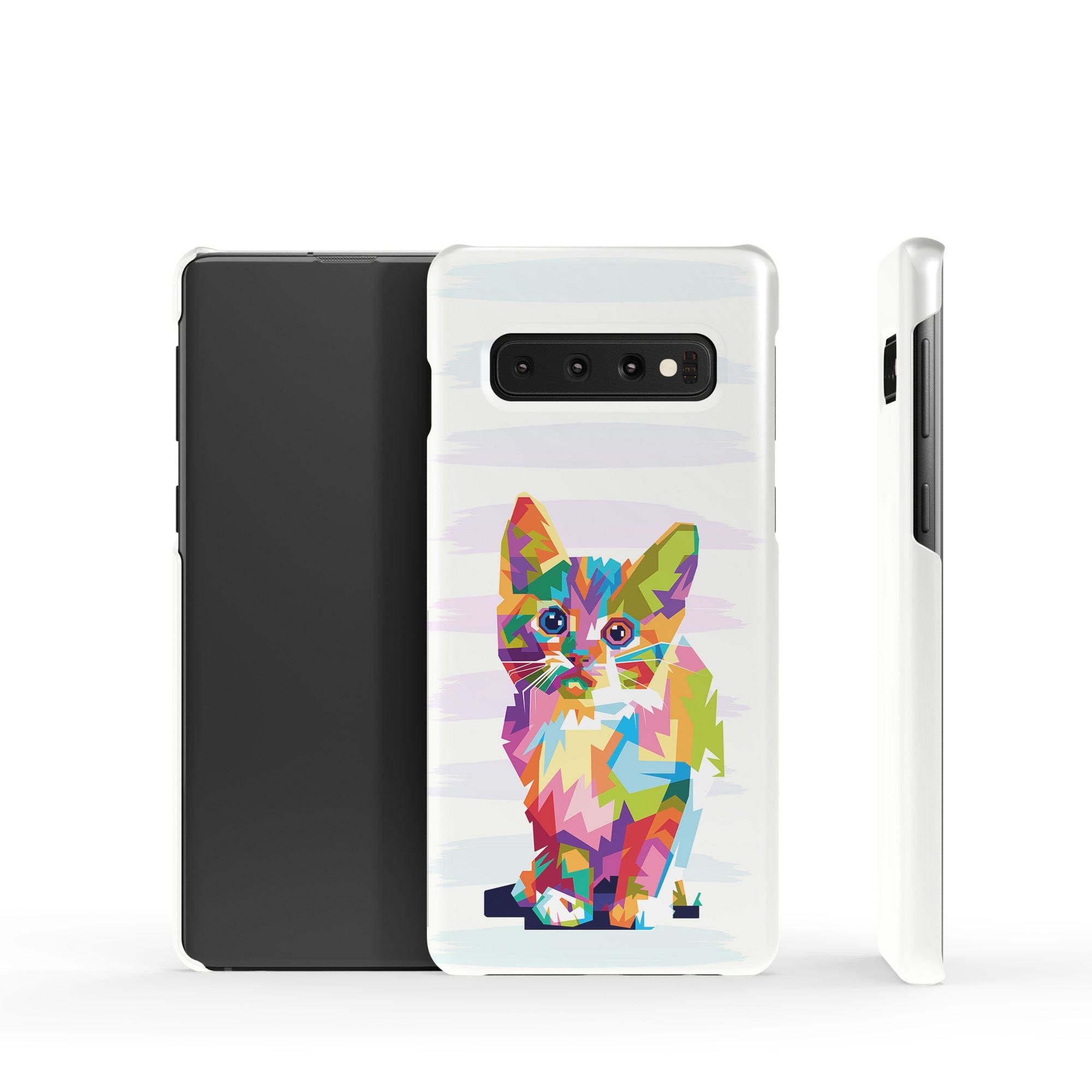 Fractal Canvas | Abstract Cat Samsung Case Slim for Galaxy S10 