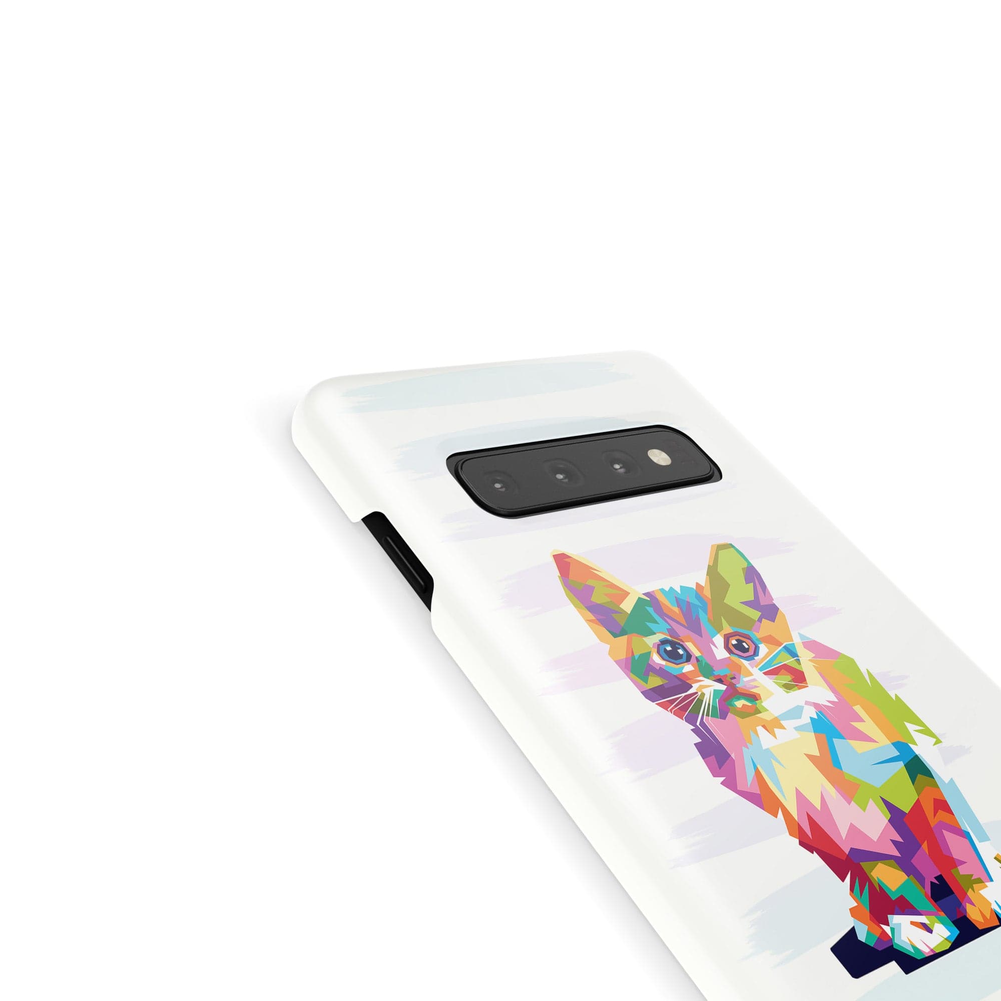 Fractal Canvas | Abstract Cat Samsung Case Slim for Galaxy S10 