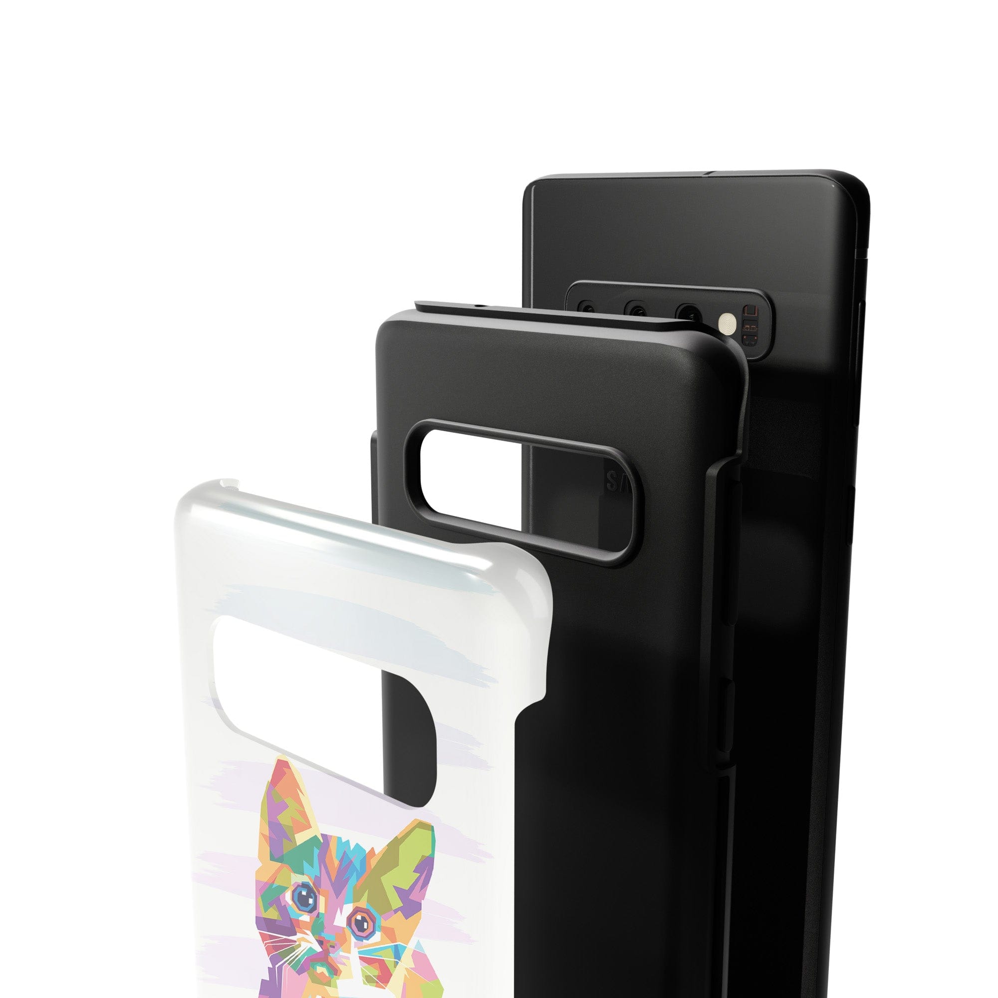 Fractal Canvas | Abstract Cat Samsung Case Tough for Galaxy S10 