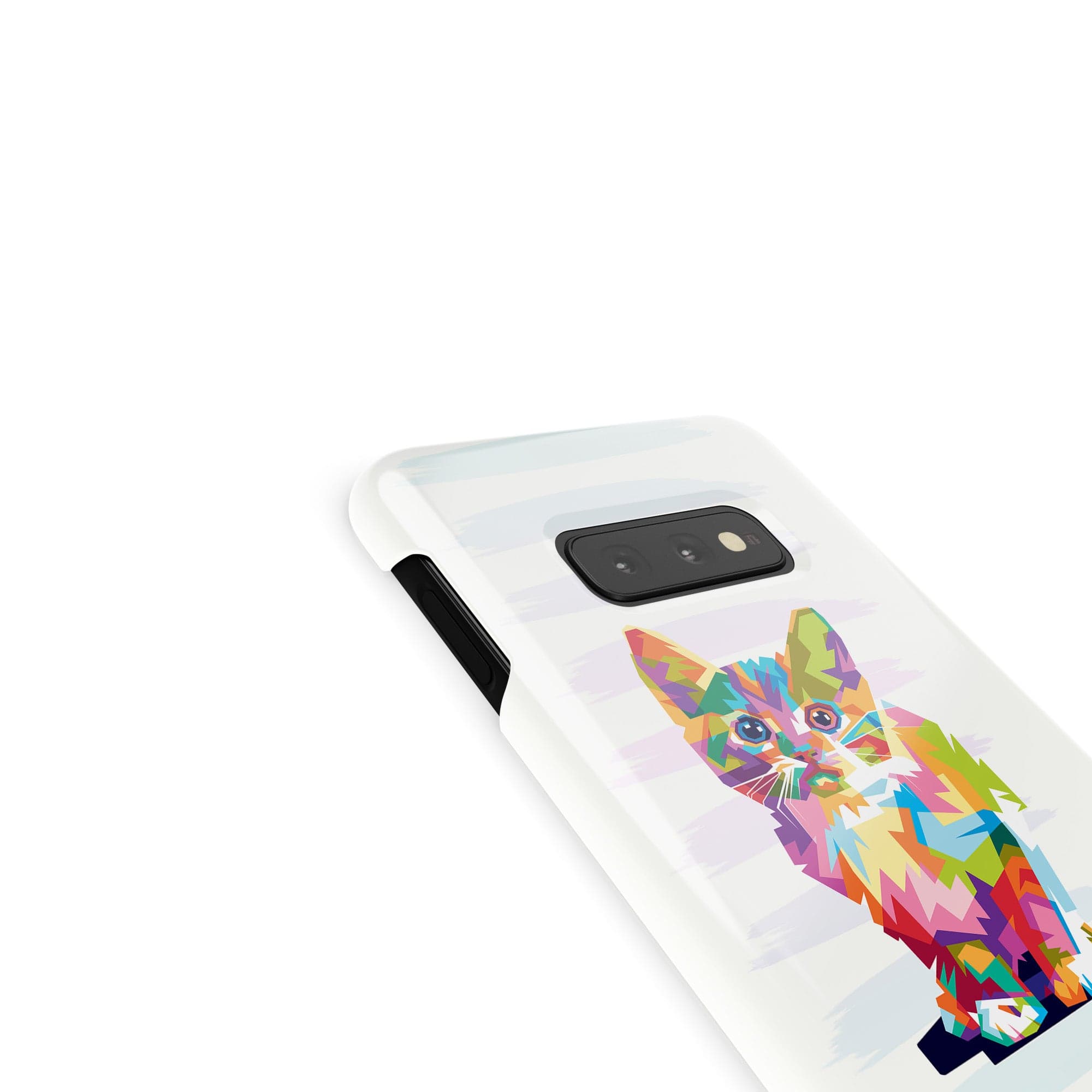 Fractal Canvas | Abstract Cat Samsung Case Slim for Galaxy S10e 