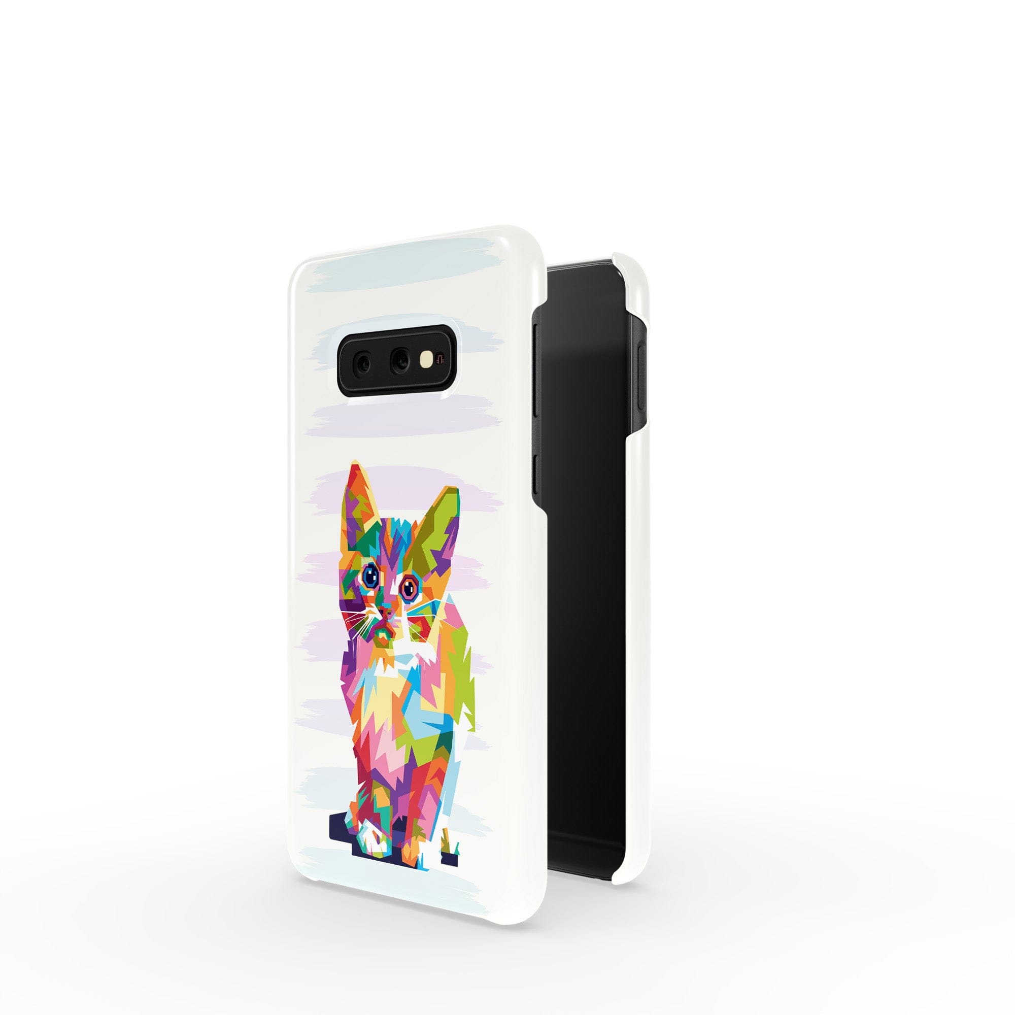 Fractal Canvas | Abstract Cat Samsung Case Slim for Galaxy S10e 