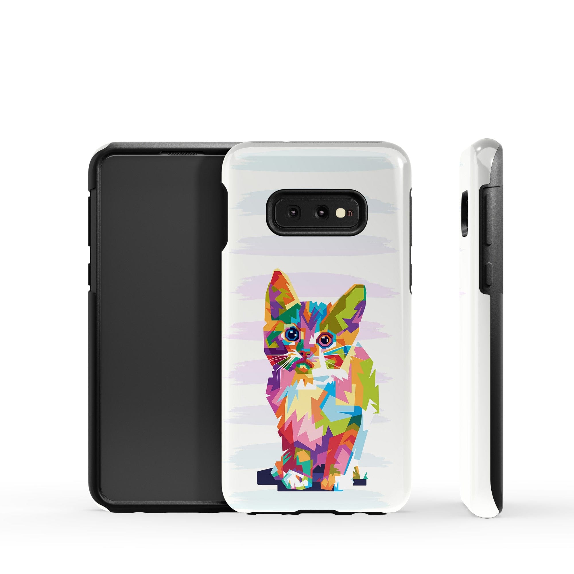 Fractal Canvas | Abstract Cat Samsung Case Tough for Galaxy S10e 