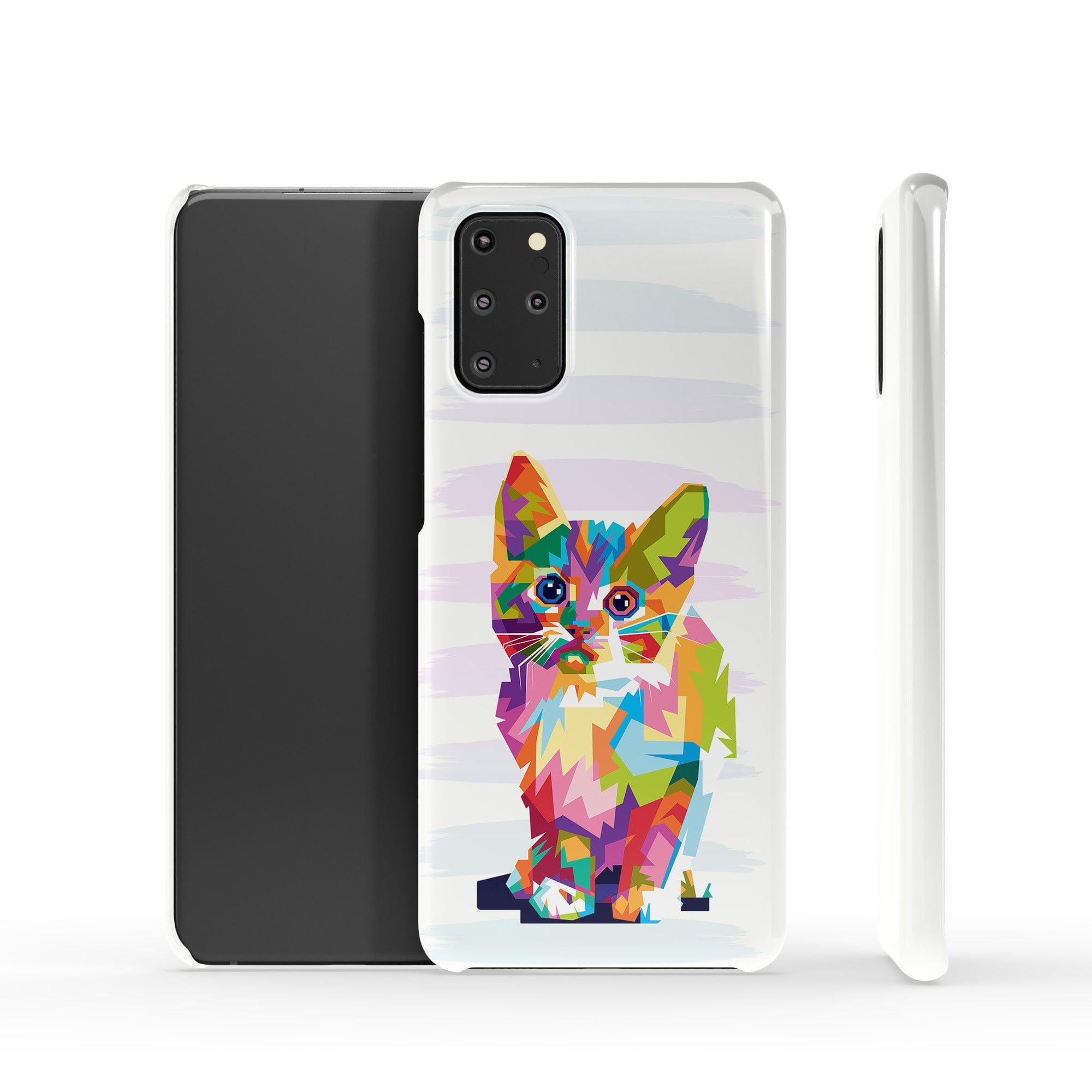 Fractal Canvas | Abstract Cat Samsung Case Slim for Galaxy S20 Plus