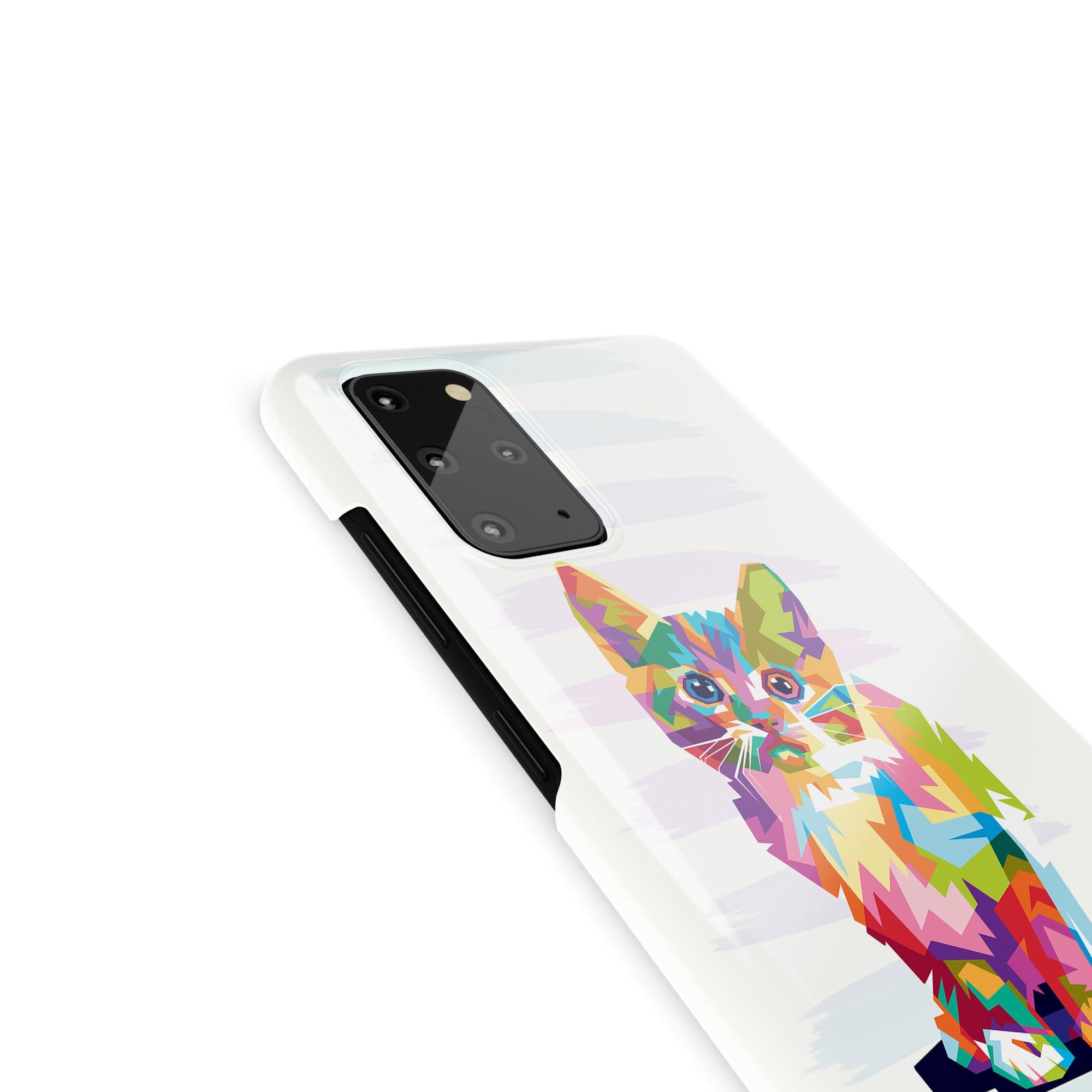 Fractal Canvas | Abstract Cat Samsung Case Slim for Galaxy S20 Plus