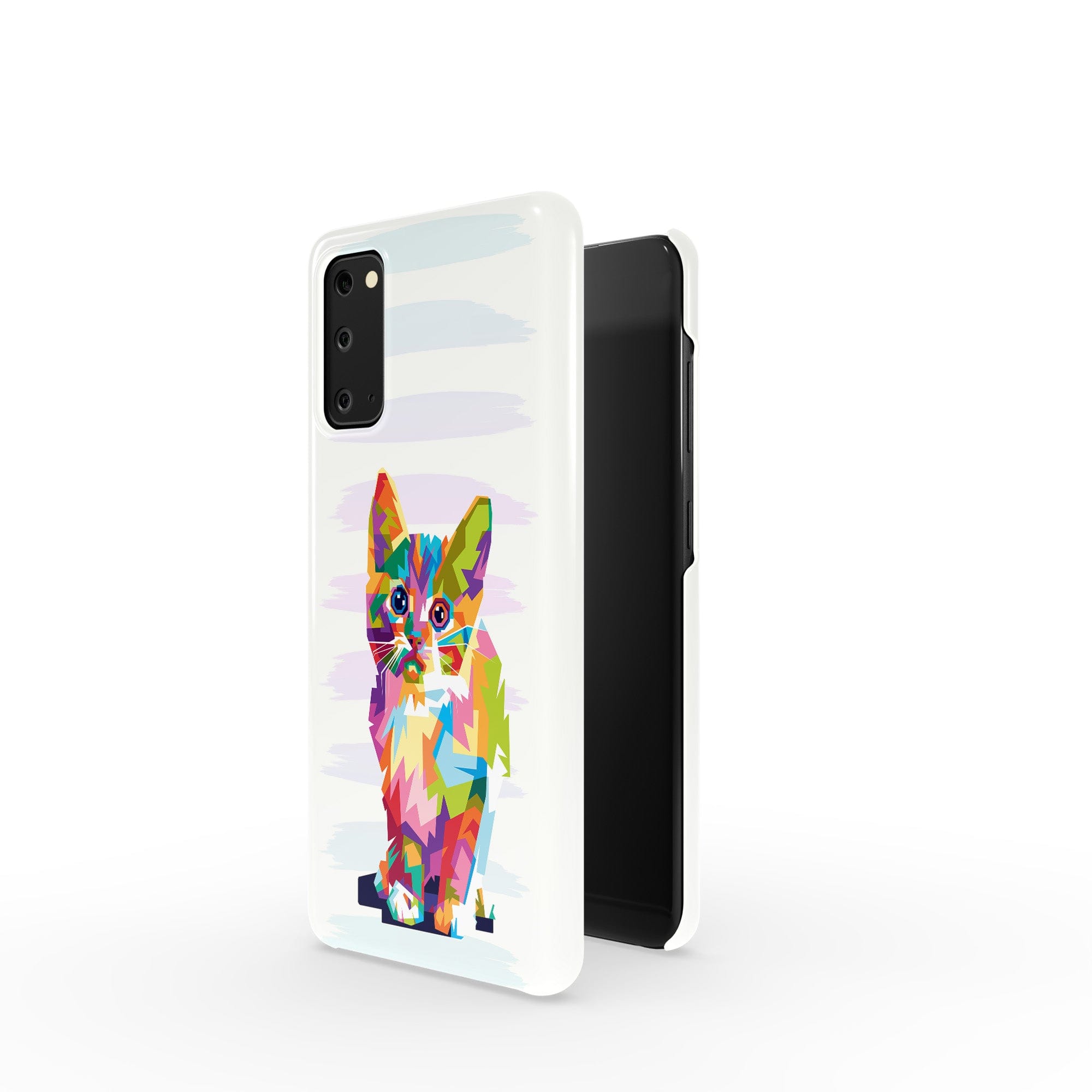 Fractal Canvas | Abstract Cat Samsung Case Slim for Galaxy S20 