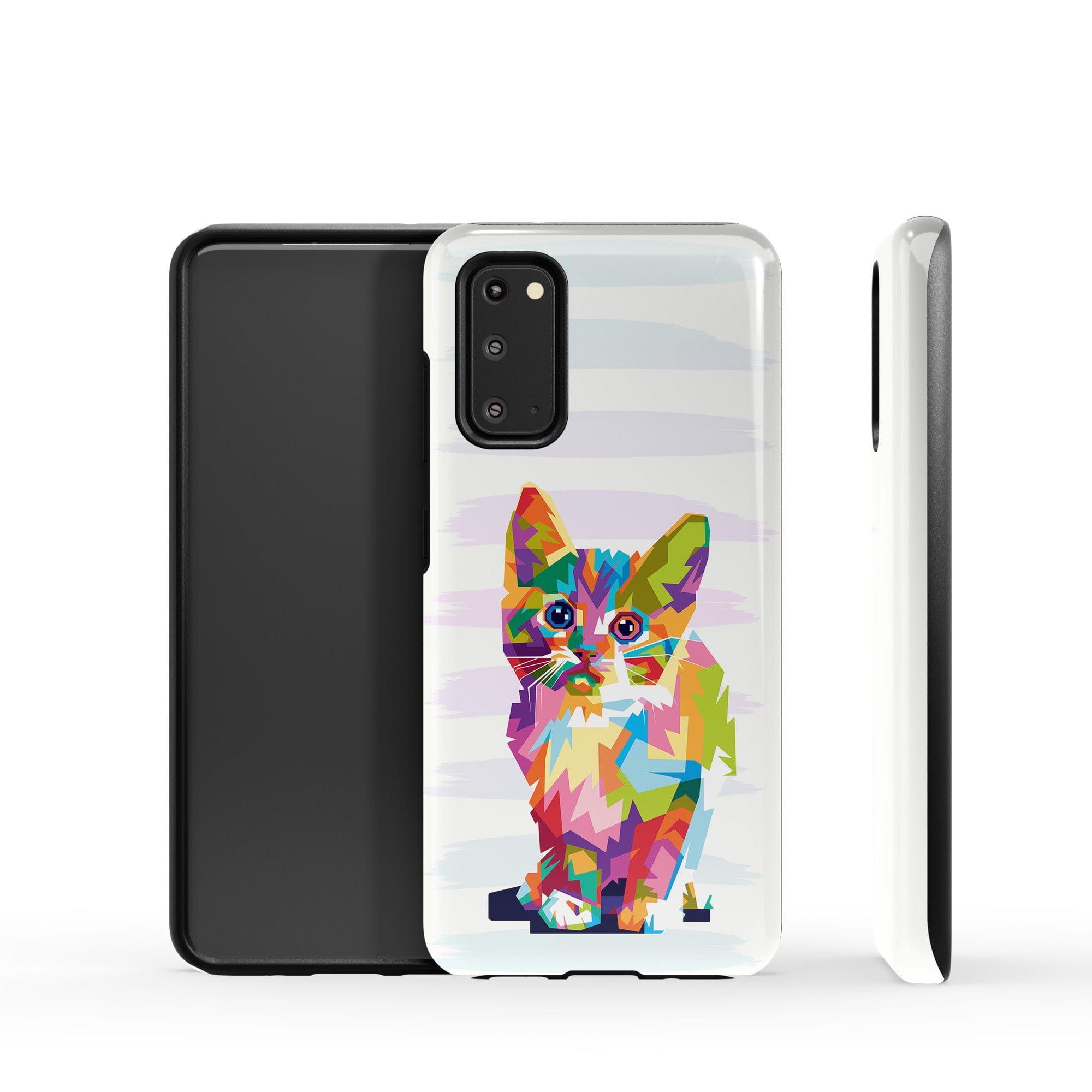 Fractal Canvas | Abstract Cat Samsung Case Tough for Galaxy S20 