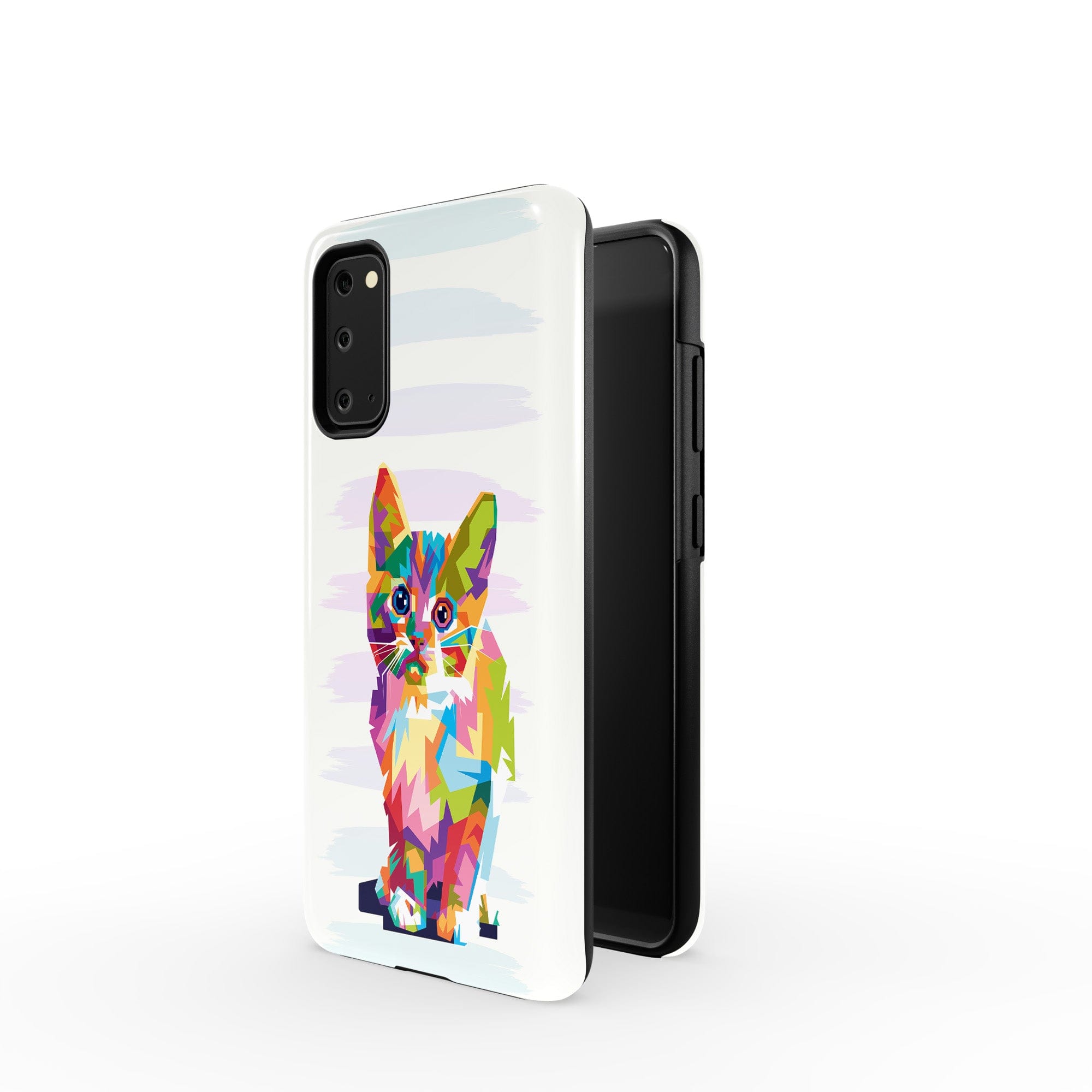 Fractal Canvas | Abstract Cat Samsung Case Tough for Galaxy S20 