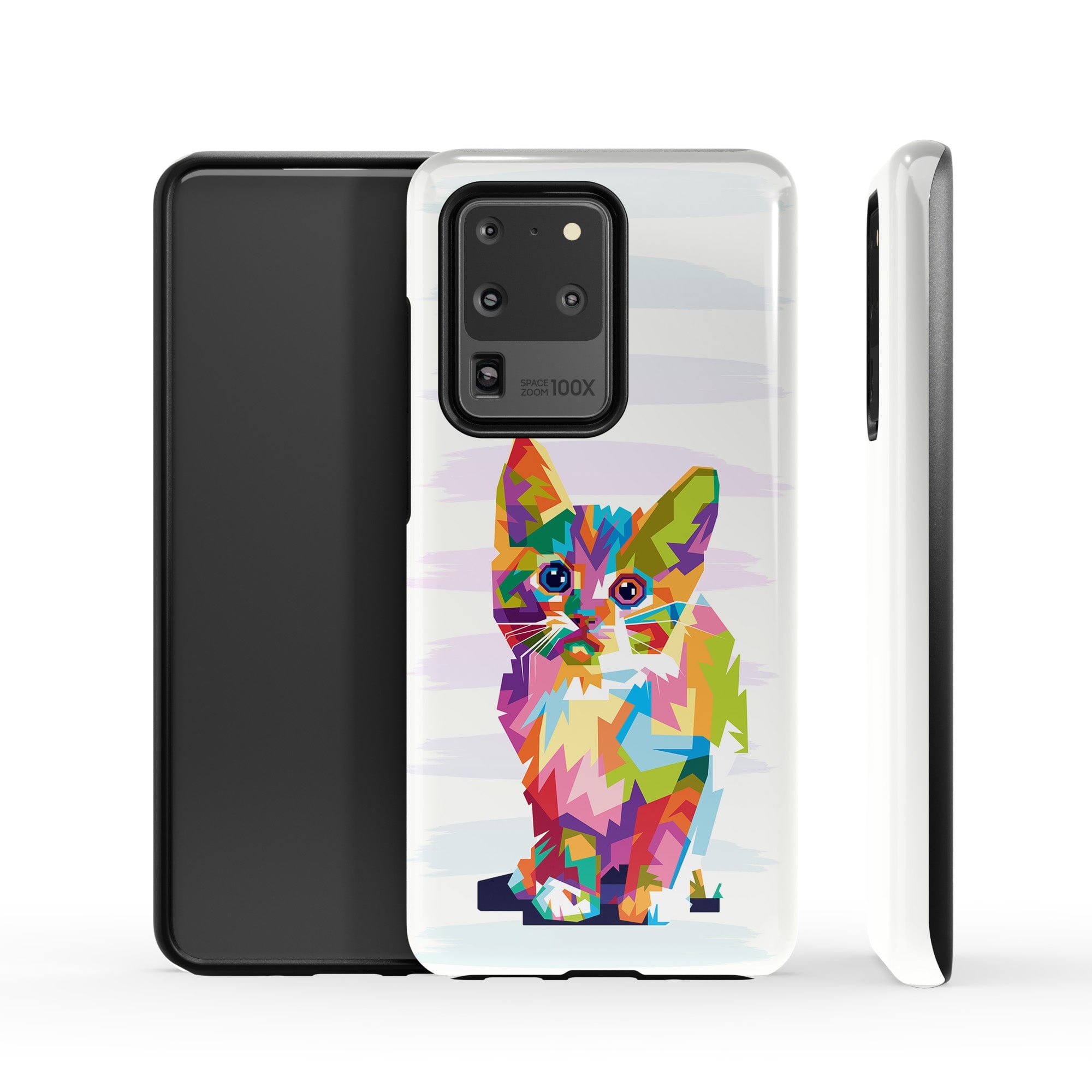 Fractal Canvas | Abstract Cat Samsung Case Tough for Galaxy S20 Ultra