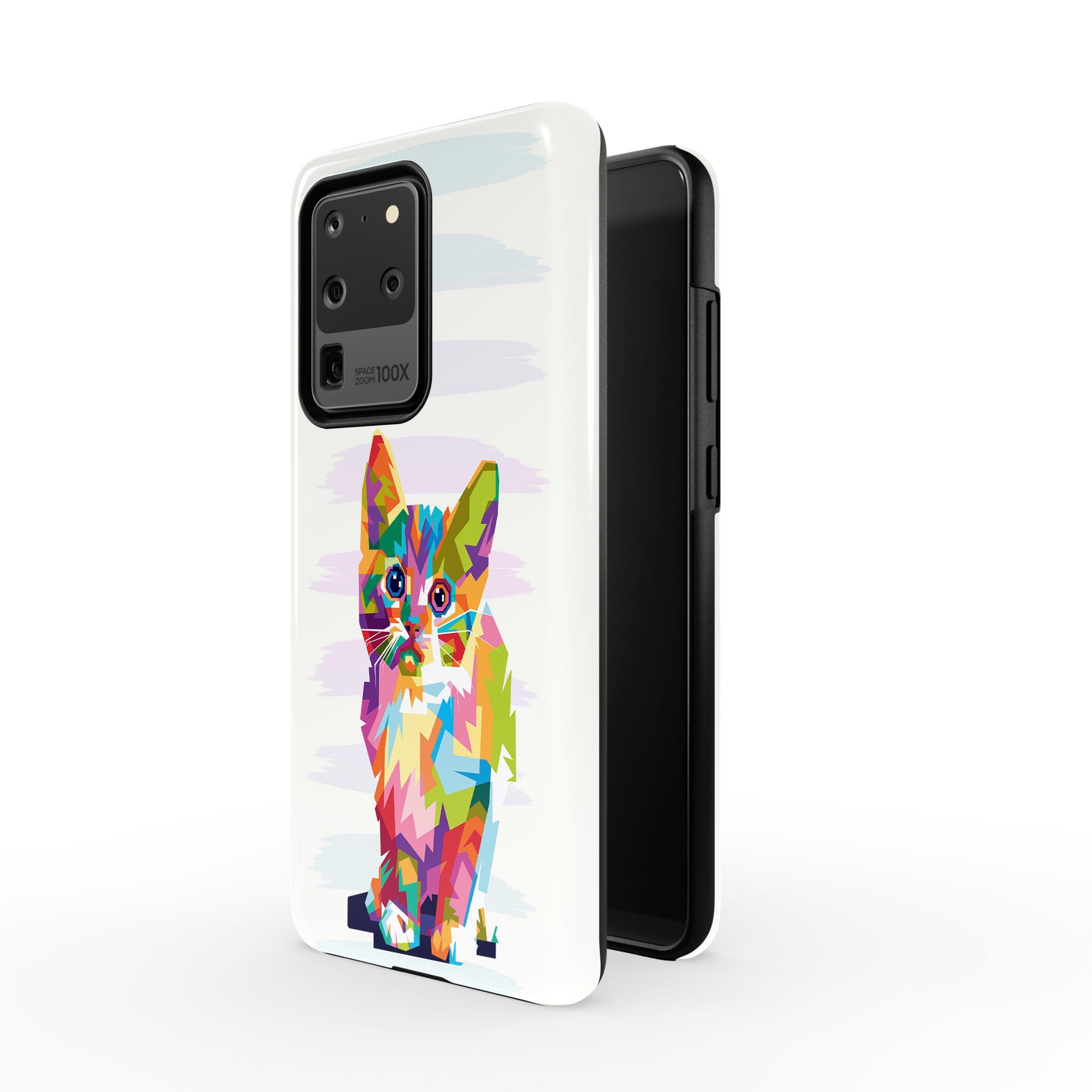 Fractal Canvas | Abstract Cat Samsung Case Tough for Galaxy S20 Ultra