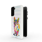 Fractal Canvas | Abstract Cat Samsung Case Tough for Galaxy S21 Plus