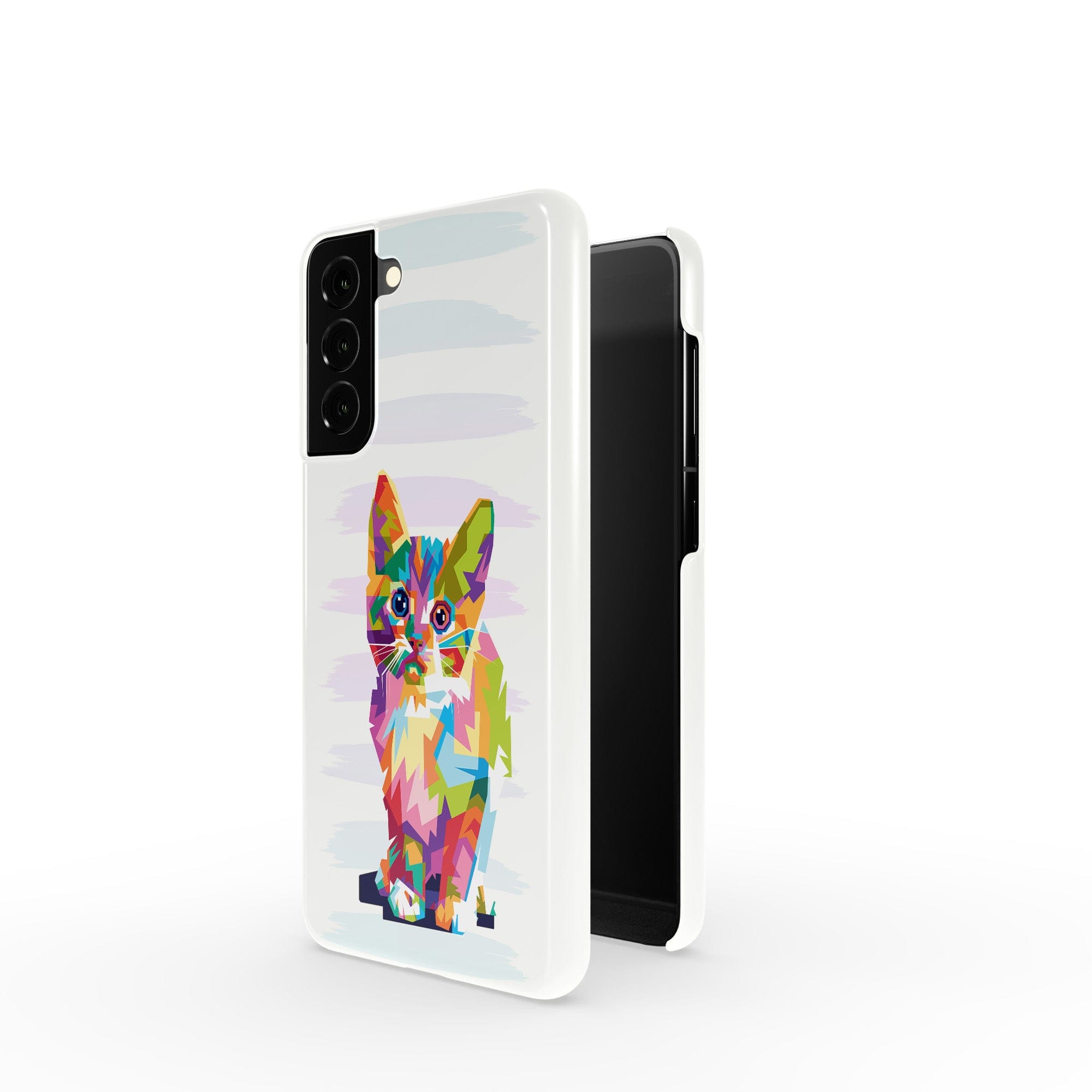 Fractal Canvas | Abstract Cat Samsung Case Slim for Galaxy S21 