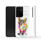 Fractal Canvas | Abstract Cat Samsung Case Tough for Galaxy S21 Ultra