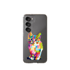 Fractal Canvas | Abstract Cat Samsung Case Clear for Galaxy S23 Ultra