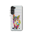 Fractal Canvas | Abstract Cat Samsung Case Tough for Galaxy S23 Plus