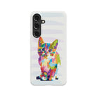 Fractal Canvas | Abstract Cat Samsung Case Slim for Galaxy S24 Plus