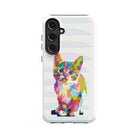 Fractal Canvas | Abstract Cat Samsung Case Tough for Galaxy S24 Plus