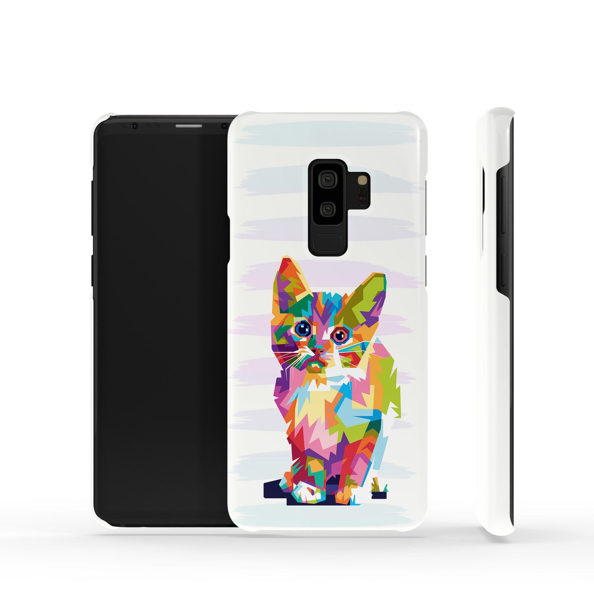 Fractal Canvas | Abstract Cat Samsung Case Slim for Galaxy S9 Plus 