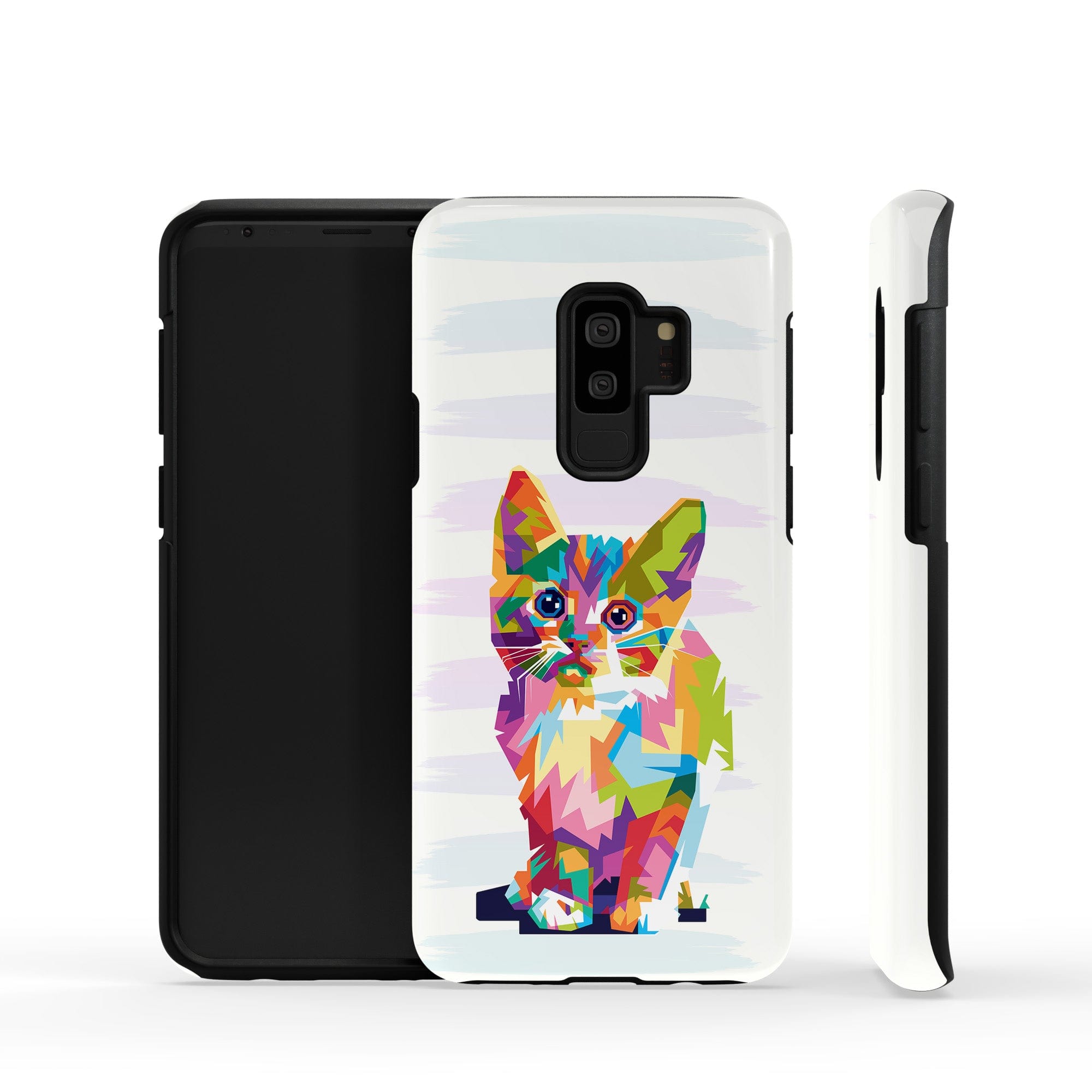 Fractal Canvas | Abstract Cat Samsung Case Tough for Galaxy S9 Plus 