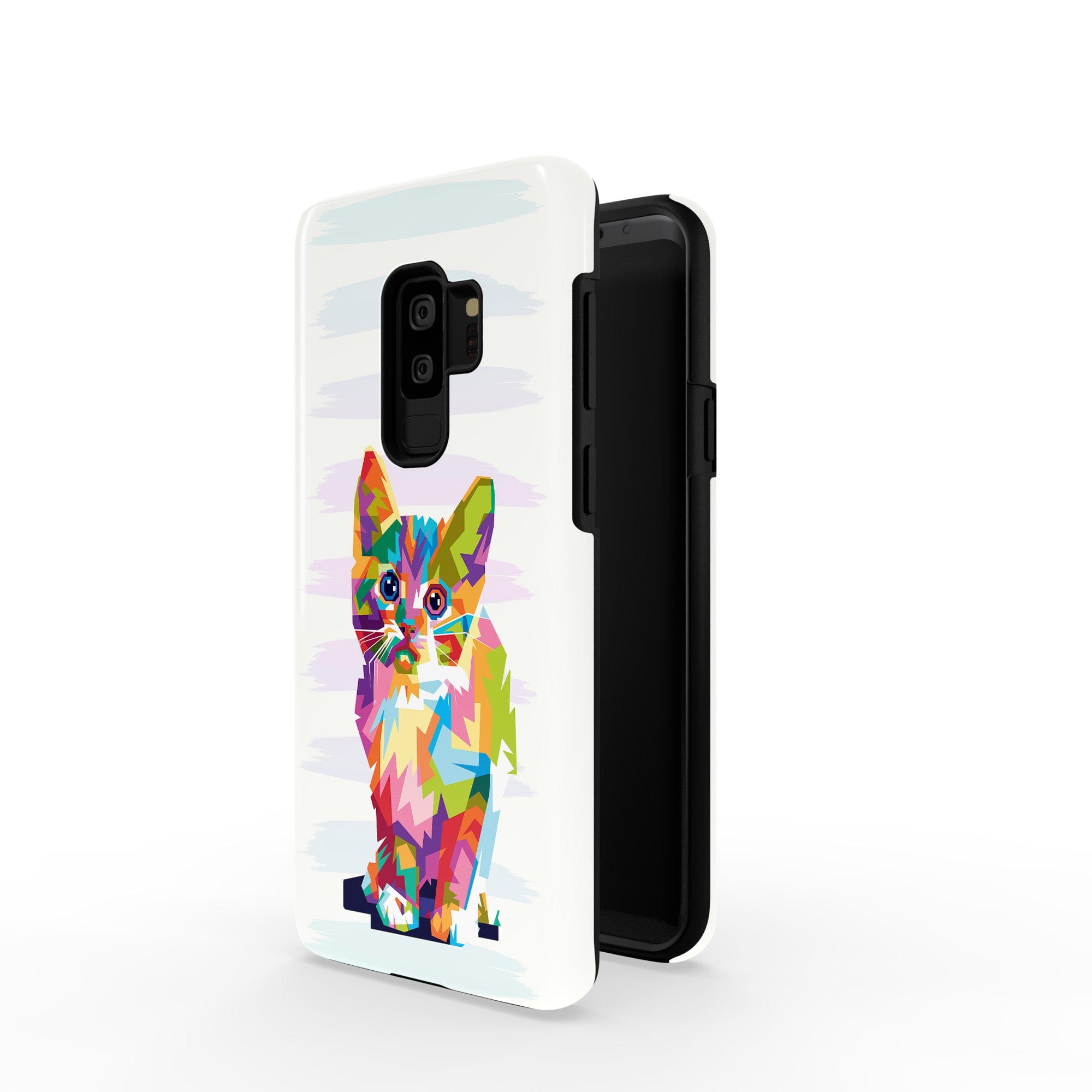 Fractal Canvas | Abstract Cat Samsung Case Tough for Galaxy S9 Plus 